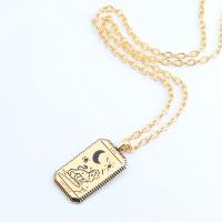 Ожерелье ручной латунные, Латунь, плакированный настоящим золотом, Мужская & разные стили для выбора продается PC
