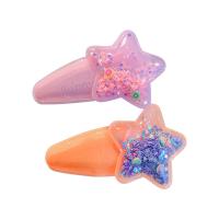 Children Hair Clip, Plastic, with Zinc Alloy, handmade, 2 pieces & for children 