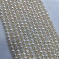 Round Cultured Freshwater Pearl Beads, DIY, white, 6-7mm Approx 14.17 Inch 