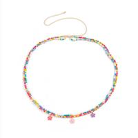 Zinc Alloy Waist Chain, with Seedbead, Double Layer & fashion jewelry & for woman & enamel, multi-colored Approx 26.7 Inch 