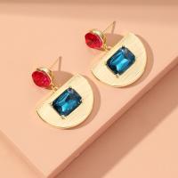 Cubic Zircon (CZ) Drop Earring, Zinc Alloy, fashion jewelry & micro pave cubic zirconia & for woman, golden 