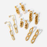 Stainless Steel Drop Earring, 304 Stainless Steel, Vacuum Ion Plating & for woman & hollow 