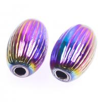 Zinc Alloy Jewelry Beads, Oval, colorful plated, DIY 