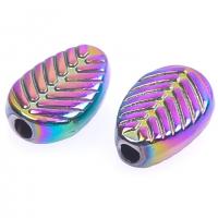 Zinc Alloy Jewelry Beads, Leaf, colorful plated, DIY 