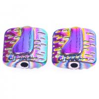 Zinc Alloy Jewelry Beads, Rectangle, colorful plated, DIY 