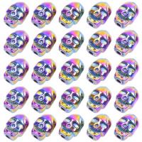 Zinc Alloy Jewelry Beads, Skull, colorful plated, DIY 