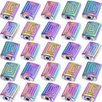 Zinc Alloy Jewelry Beads, Rectangle, colorful plated, DIY 