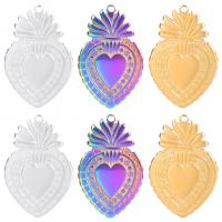 Stainless Steel Heart Pendants, 304 Stainless Steel, Vacuum Ion Plating, Unisex Approx 50 cm 