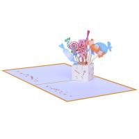 Paper 3D Greeting Card, handmade, Foldable 