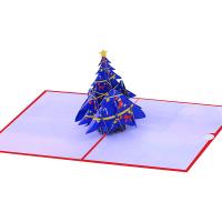 Paper 3D Greeting Card, Christmas Tree, printing, Foldable 