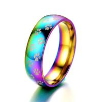 Stainless Steel Finger Ring, 201 Stainless Steel, Vacuum Ion Plating, Unisex multi-colored, 6mm 