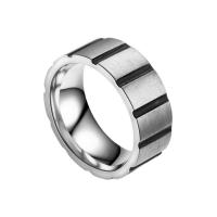 201 Stainless Steel Finger Ring, fashion jewelry & for man, original color, 8mm 