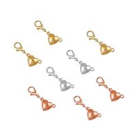 Zinc Alloy Magnetic Clasp, with Magnet, Heart, plated, DIY 10mm 