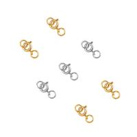 Brass Spring Ring Clasp, Donut, plated, DIY 6mm 