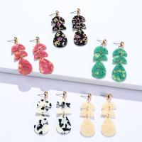 Acrylic Drop Earring, Zinc Alloy, with Acrylic, gold color plated, fashion jewelry & for woman 
