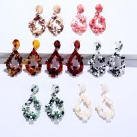 Acrylic Drop Earring, Zinc Alloy, with Acetate, fashion jewelry & for woman 