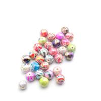 Perles acryliques imprimées , Acrylique, Rond, DIY & normes différentes pour le choix, plus de couleurs à choisir, Vendu par sac