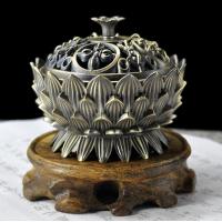 Zinc Alloy Incense Burner, half handmade, for home and office & durable 