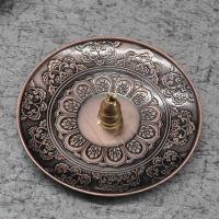 Zinc Alloy Incense Seat, with Brass, half handmade, for home and office & durable 98mm 