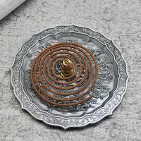 Zinc Alloy Incense Seat, with Brass, half handmade, for home and office & durable 118mm 