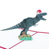 Papier 3D Grußkarte, Dinosaurier, handgemacht, Faltbare & 3D-Effekt & verschiedene Stile für Wahl, 150x200mm, verkauft von PC