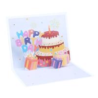 Paper 3D Greeting Card, Cake, printing, Foldable & 3D effect 