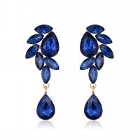 Crystal Drop Earring, Zinc Alloy, with Crystal, Teardrop, KC gold color plated, fashion jewelry & for woman 