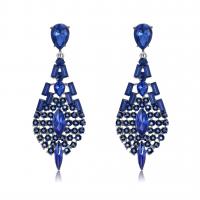 Zinc Alloy Rhinestone Drop Earring, with Acrylic, plated, fashion jewelry & for woman & with rhinestone 