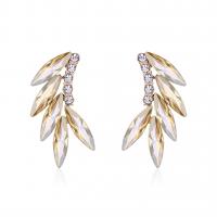 Zinc Alloy Rhinestone Stud Earring, with Crystal, KC gold color plated, fashion jewelry & for woman & with rhinestone 