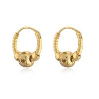 Brass Hoop Earring, gold color plated & for woman 