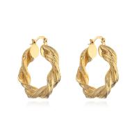 Brass Hoop Earring, gold color plated & for woman 