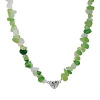 Acrylic Necklace, with Zinc Alloy, Heart, with magnetic & for woman Approx 15.3 Inch 