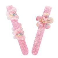 Children Hair Band, Cloth, with Plastic Pearl, handmade & embroidered & for children 165mm 
