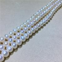 Round Cultured Freshwater Pearl Beads, DIY, white, 8-9mm Approx 40 cm 