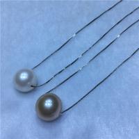Collier de perles d'eau douce naturelles, perle d'eau douce cultivée, Rond, unisexe & normes différentes pour le choix, plus de couleurs à choisir Environ 40 cm, Vendu par PC