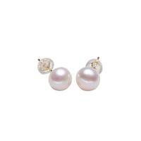 Boucle d'oreille de perles d'eau douce , perle d'eau douce cultivée, Rond, normes différentes pour le choix & pour femme, plus de couleurs à choisir, Vendu par paire