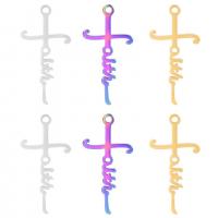 Stainless Steel Cross Pendants, 304 Stainless Steel, Vacuum Ion Plating, Unisex Approx 50 cm 