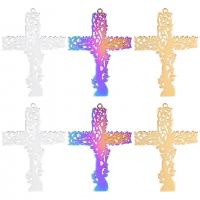 Stainless Steel Cross Pendants, 304 Stainless Steel, Vacuum Ion Plating, Unisex & hollow Approx 50 cm 