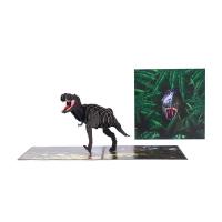 Papel 3D tarjeta de felicitación, Dinosaurio, hecho a mano, Plegable & Efecto 3D, 150x150mm, Vendido por UD