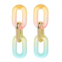 Resin Drop Earring, fashion jewelry & for woman, multi-colored 