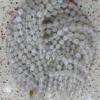 Natürliche Weiße Achat Perlen, Weißer Achat, mit Glas-Rocailles, Laterne, DIY & verschiedene Größen vorhanden & facettierte, weiß, Länge:ca. 14.96 ZollInch, verkauft von Strang