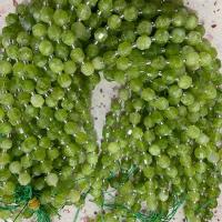 Peridot Stone Beads, with Glass Seed Beads, Lantern, DIY & faceted, green Approx 14.96 Inch 
