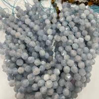 Aquamarin Perlen, rund, Star Cut Faceted & DIY & verschiedene Größen vorhanden, hellblau, Länge:ca. 14.96 ZollInch, verkauft von Strang