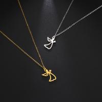 Stainless Steel Jewelry Necklace, 304 Stainless Steel, with 1.97inch extender chain, Vacuum Ion Plating, fashion jewelry & for woman Approx 17.72 Inch 