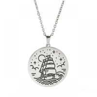 Stainless Steel Jewelry Necklace, 304 Stainless Steel, Vacuum Ion Plating, fashion jewelry & Unisex Approx 20.47 Inch 