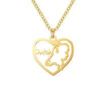 Stainless Steel Jewelry Necklace, 304 Stainless Steel, with 1.97inch extender chain, Heart, Vacuum Ion Plating, fashion jewelry & for woman Approx 17.72 Inch 