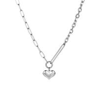 Titanium Steel Jewelry Necklace, Heart, fashion jewelry & for woman, original color 