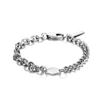 Titanium Steel Bracelet & Bangle, fashion jewelry & Unisex, original color 