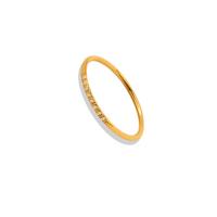 Titanium Steel Finger Ring, Donut, Vacuum Ion Plating, fashion jewelry & Unisex & micro pave cubic zirconia, golden, 1.1mm, US Ring 