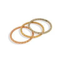 Titanium Steel Ring Set, Donut, Vacuum Ion Plating, three pieces & fashion jewelry mixed colors, 1.5mm, US Ring 